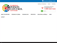 Tablet Screenshot of floridapoisoncontrol.org
